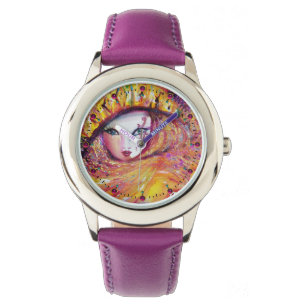 VENETIAN MASQUERADE - MASK IN YELLOW WATCH