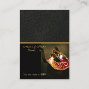 Venetian Masquerade Mask Placecard Business Card