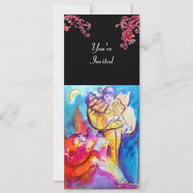 VENETIAN MASQUERADE  / MUSICAL NOCTURNE INVITATION (Front)