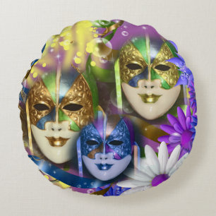 Venetian masquerade quinceanera masks ROUND Cushion