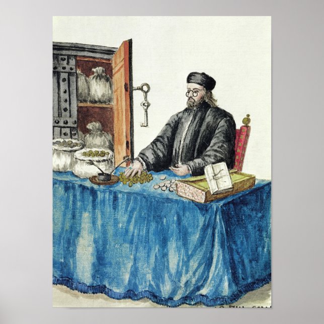 Venetian Moneylender, from an illustrated book Poster (Front)