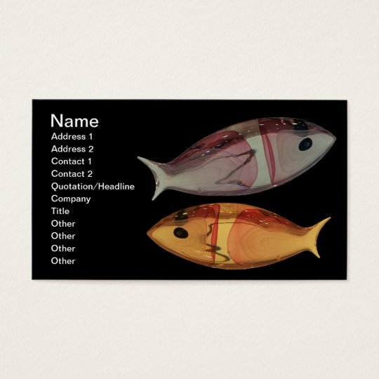 Venetian Murano Glass Fish Business Card