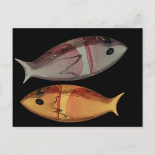 Venetian Murano Glass Fish Postcard