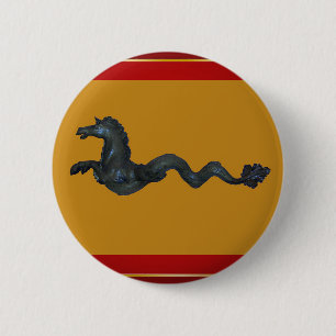 Venetian Murano Glass Horse 6 Cm Round Badge