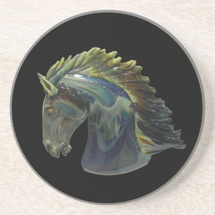 Venetian Murano Glass Horse Coaster