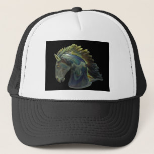 Venetian Murano Glass Horse Trucker Hat