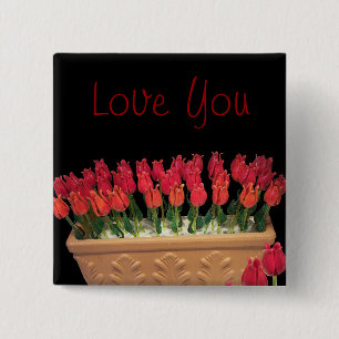 Venetian Murano Glass Roses 15 Cm Square Badge