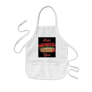 Venetian Murano Glass Roses Kids Apron