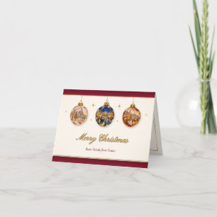 Venetian Murano Ornaments Merry Christmas Card