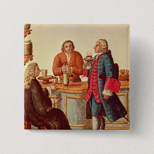 Venetian Noblemen in a Cafe 15 Cm Square Badge