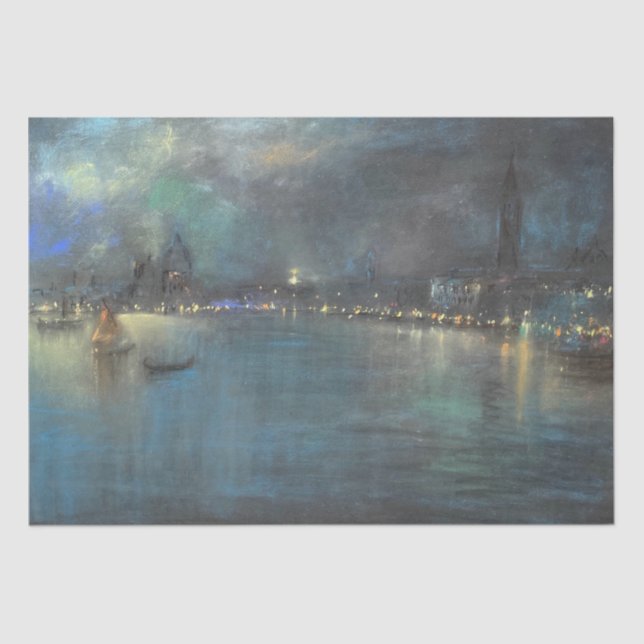 Venetian Nocturne (by Glenn Cooper Henshaw) Tissue Paper (Front)