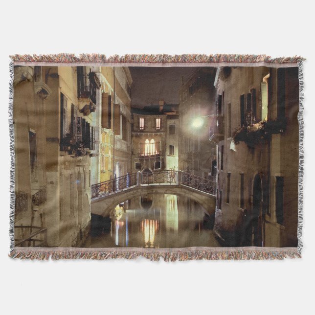 VENETIAN NOCTURNE Throw Blanket (Front)