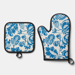 Venetian Pattern, William Morris Oven Mitt & Pot Holder Set