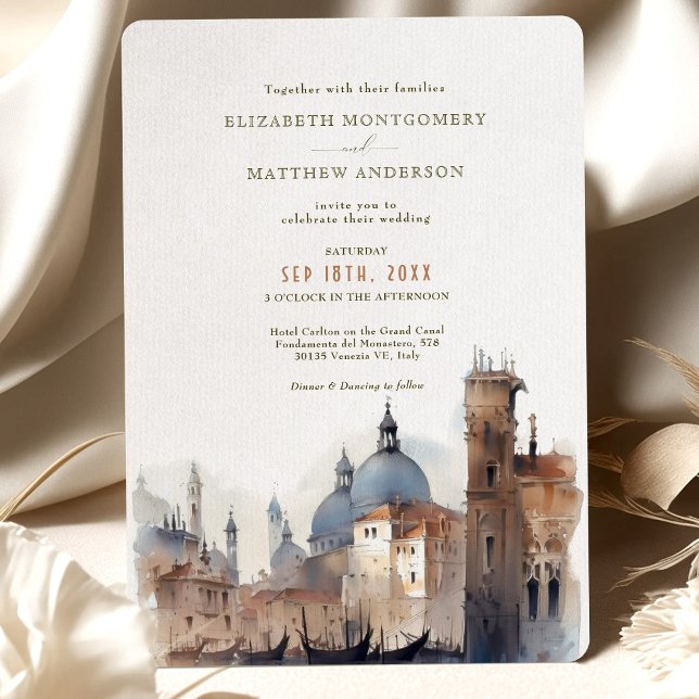 Venetian Splendour Wedding Basilica della Salute Invitation (Creator Uploaded)
