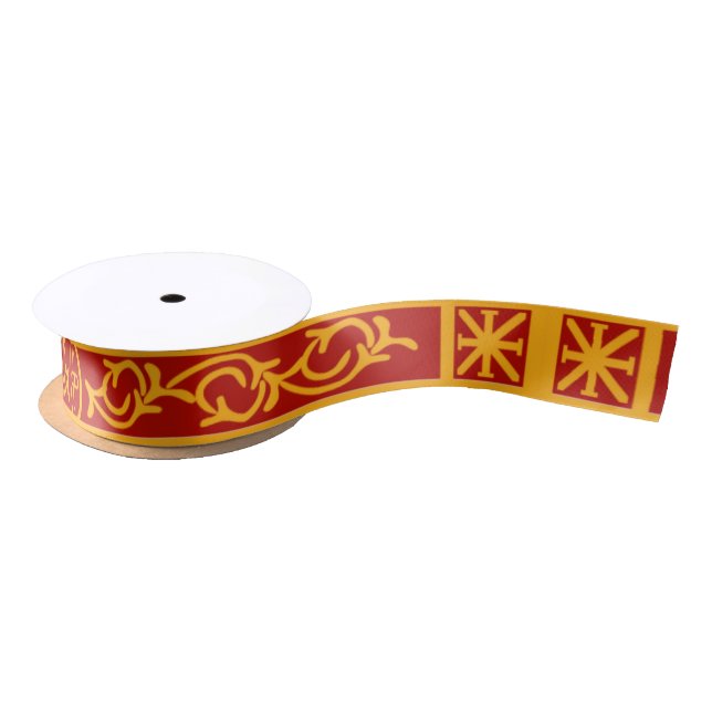 Venetian Traditional Decorative Floral Motifs Satin Ribbon (Spool)