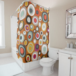 veneto boho spot amber shower curtain