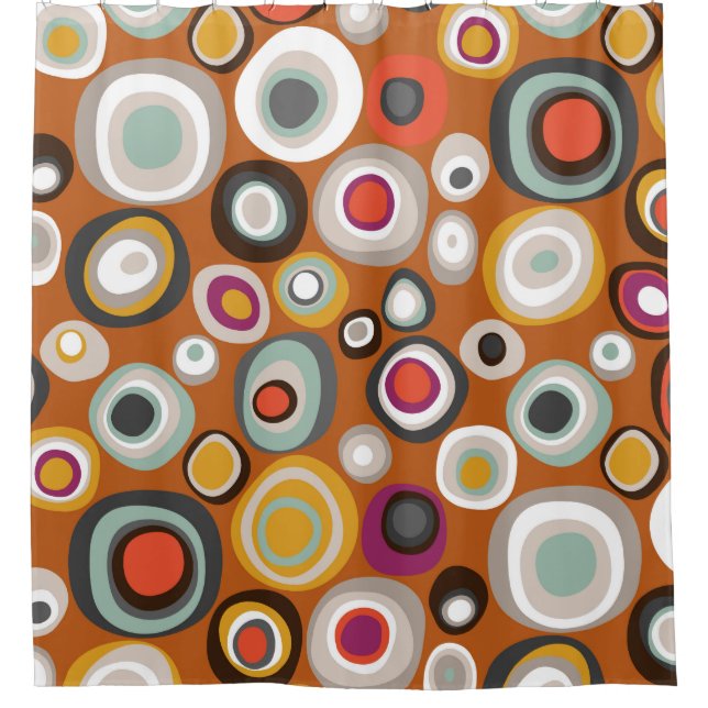 veneto boho spot amber shower curtain (Front)