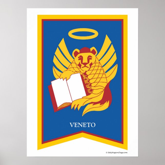 Veneto Italy Regional Crest Art Print (Front)