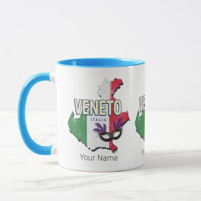 Veneto Italy Retro Region Map Vintage Souvenir Mug (Left)