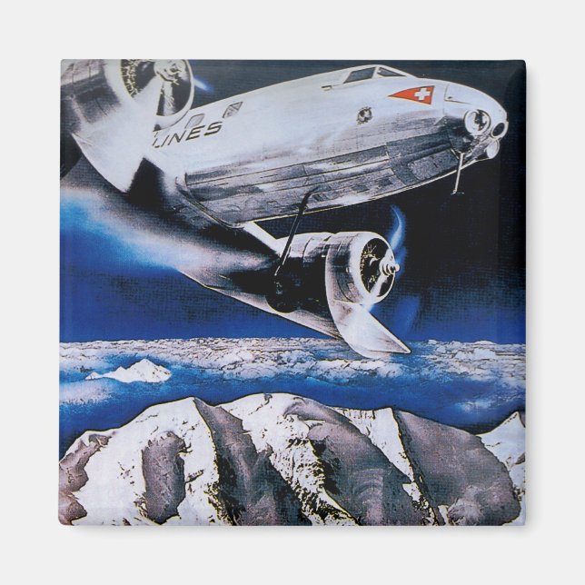 Venez En Suisse ~ Come to Switzerland Magnet (Front)