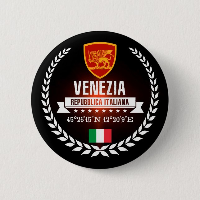 Venezia 6 Cm Round Badge (Front)