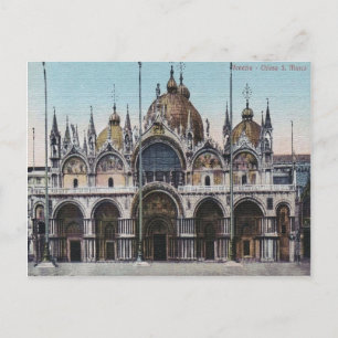 Venezia Chiesa San Marco Vintage Postcard