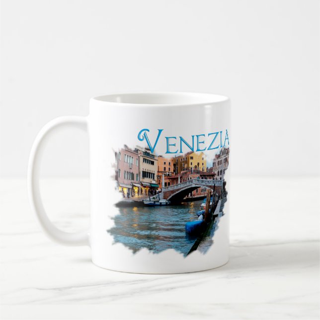 Venezia, Italia: Along the Canal Coffee Mug (Left)