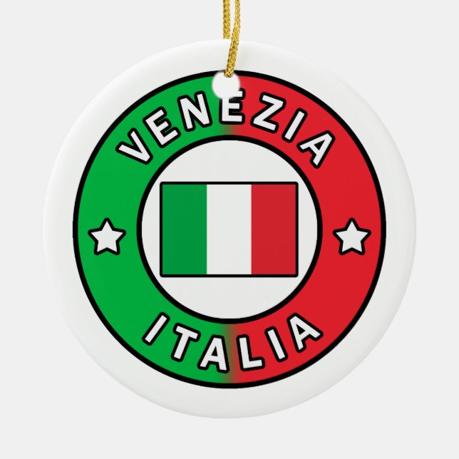 Venezia Italia Ceramic Tree Decoration (Front)
