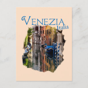 Venezia, Italia: Colourful Canal Postcard