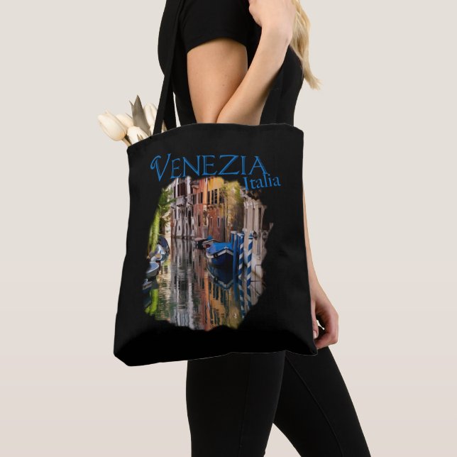 Venezia, Italia: Colourful Canal Tote Bag (Close Up)
