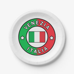 Venezia Italia Paper Plate