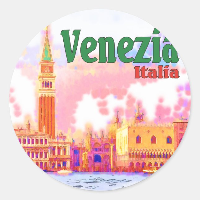 Venezia, Italy Classic Round Sticker (Front)