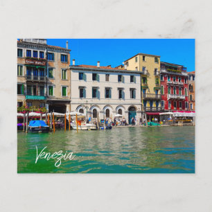 Venezia Italy Riva Del Vin Grand Canal Postcard