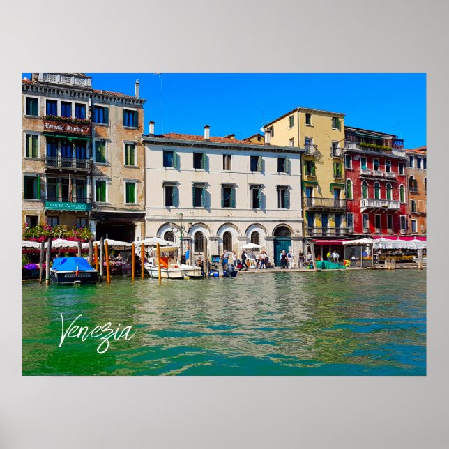 Venezia Italy Riva Del Vin Grand Canal Poster (Front)