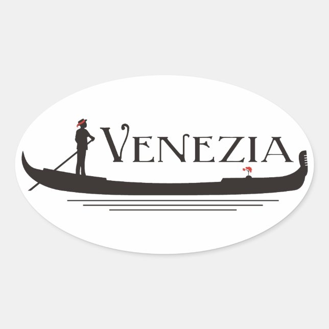 Venezia Oval Sticker (Front)