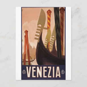 Venezia travel poster 1920 Venice, Italy Postcard