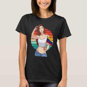 Venezolana Girl Venezuela Flag Venezuelan Pride Vi T-Shirt