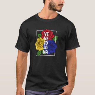 Venezolana Roses Venezuela Pride Venezuelan Girl T-Shirt