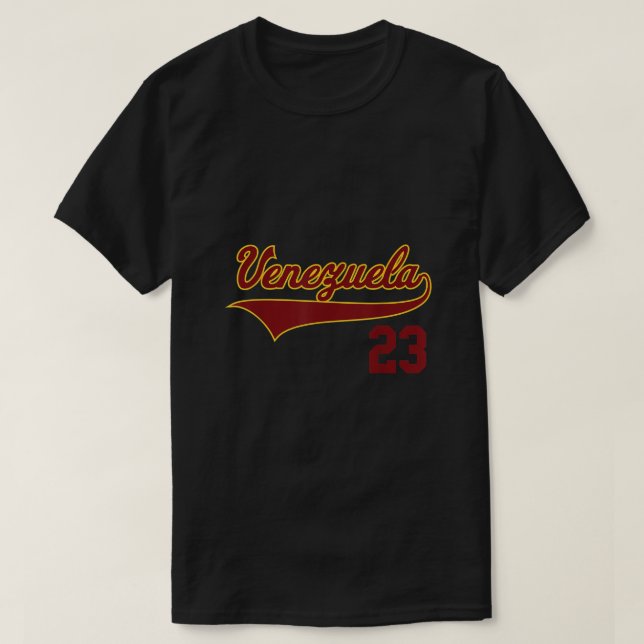 Venezuela Baseball Franela Vinotinto Beisbol 23288 T-Shirt (Design Front)