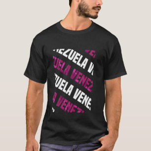 Venezuela Camo Pattern Pink Camouflage T-Shirt