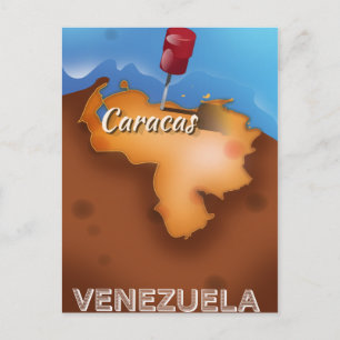 venezuela, Caracas vintage travel poster Postcard