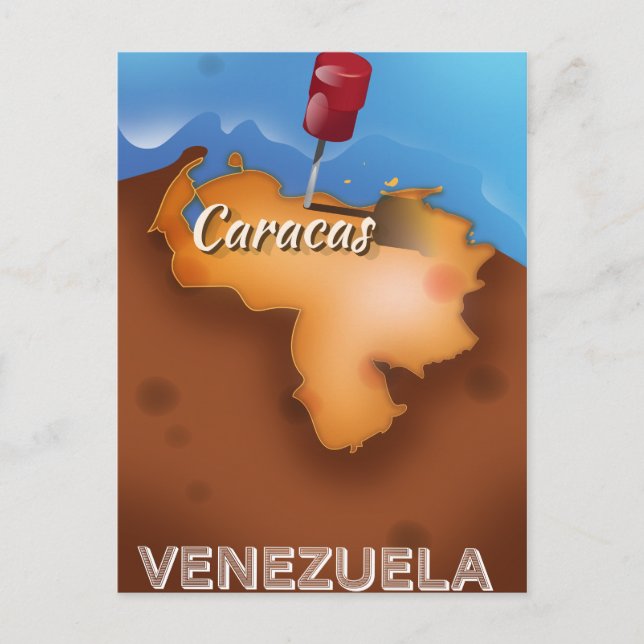 venezuela, Caracas vintage travel poster Postcard (Front)