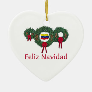 Venezuela Christmas 2 Ceramic Tree Decoration