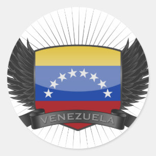 VENEZUELA CLASSIC ROUND STICKER