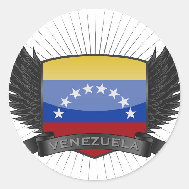 VENEZUELA CLASSIC ROUND STICKER (Front)