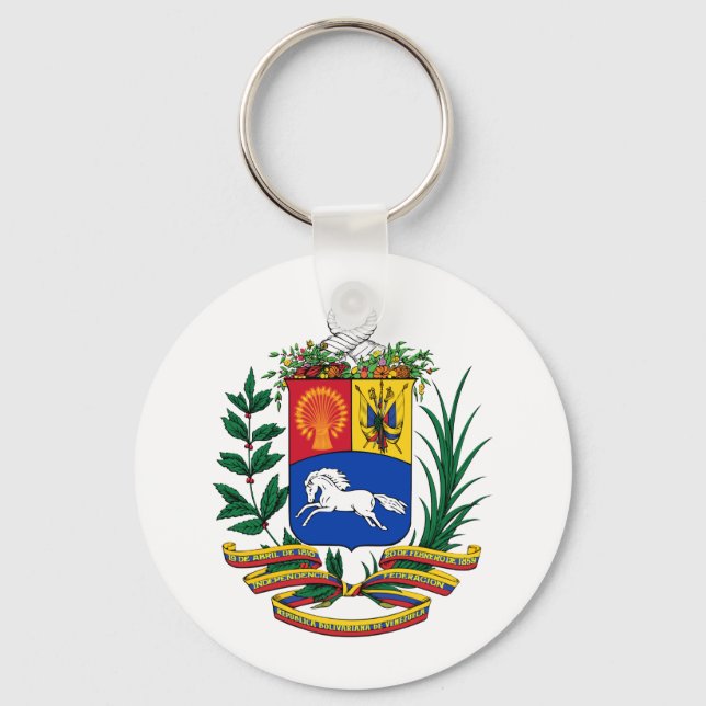 Venezuela Coat Of Arms Key Ring (Front)