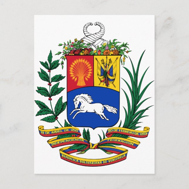 Venezuela Coat Of Arms Postcard (Front)