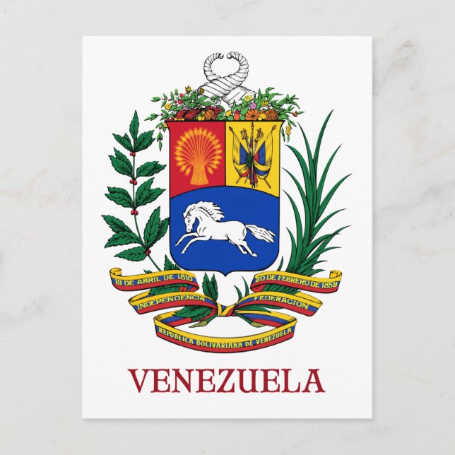 VENEZUELA - emblem/coat of arms/flag/symbol Postcard (Front)