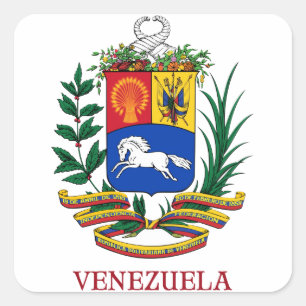 VENEZUELA - emblem/coat of arms/flag/symbol Square Sticker
