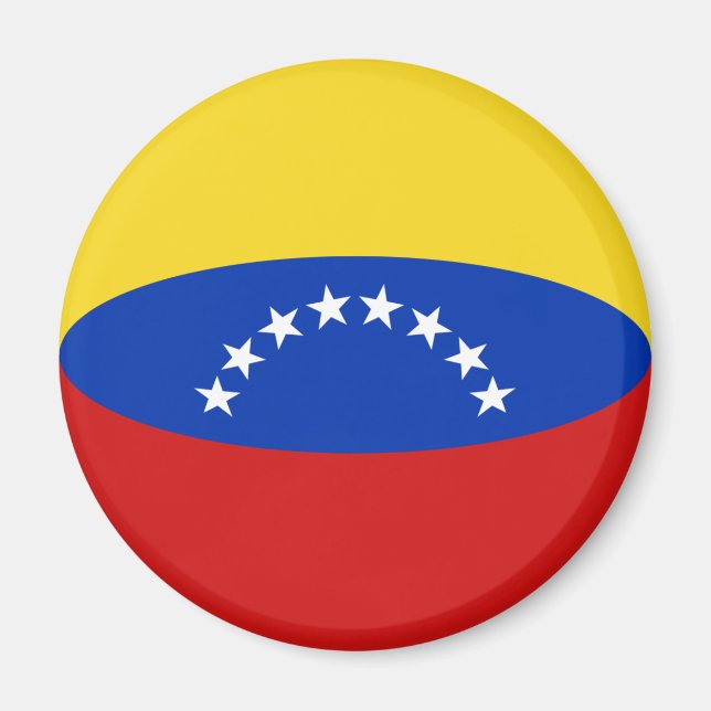 Venezuela Fisheye Flag Magnet (Front)
